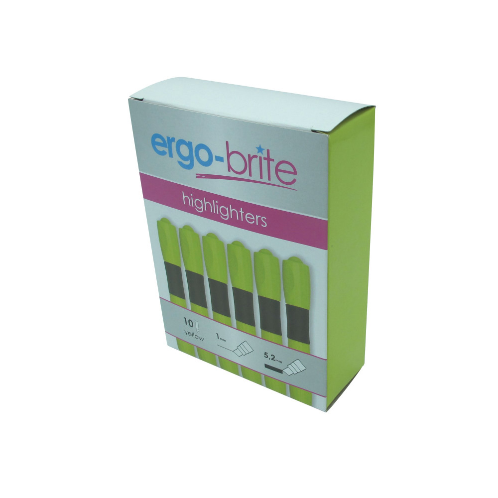 ERGO-BRIGHT HIGHLIGHTERS YLW P10