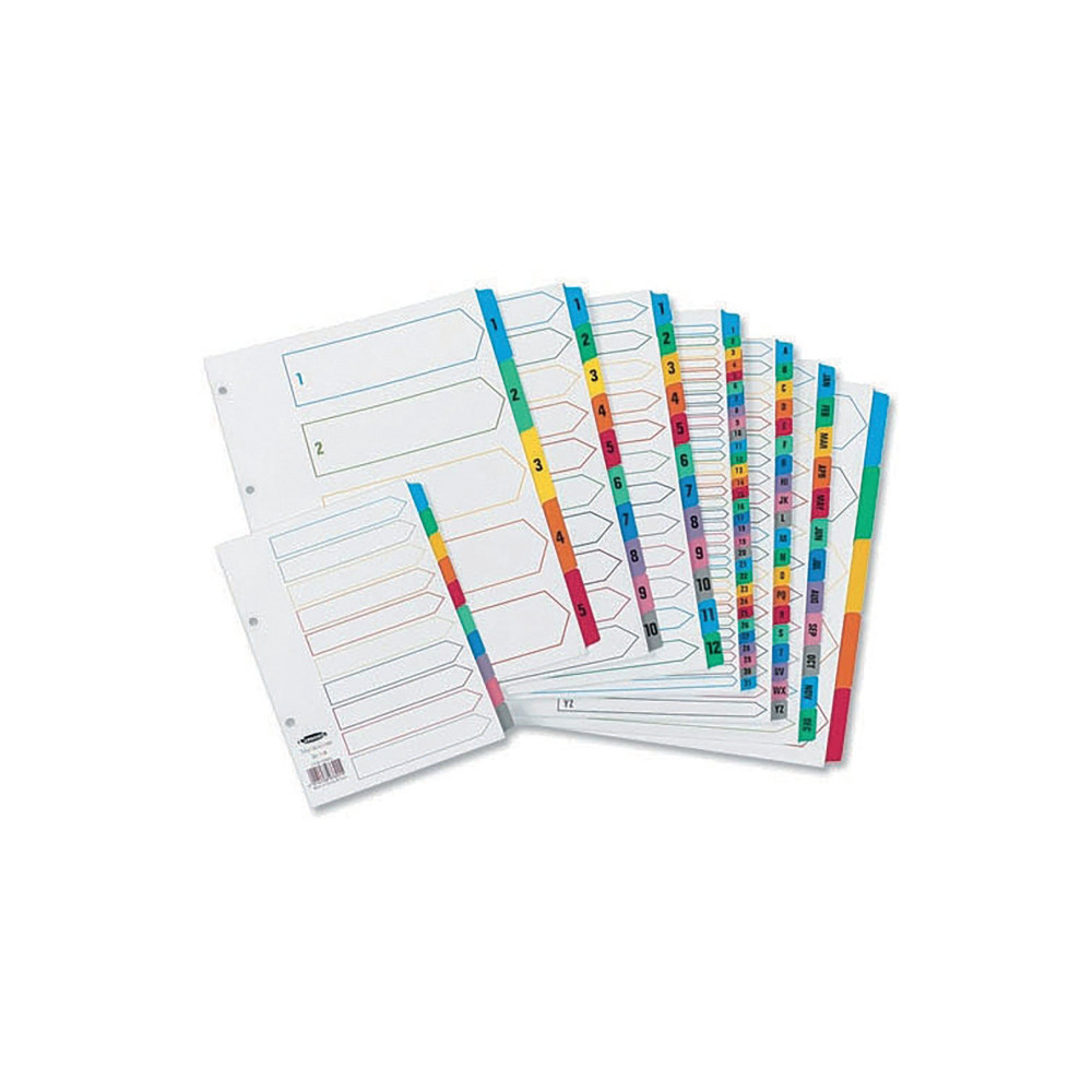 CONCORD INDEX 1-50 A4 MULTICOLOUR