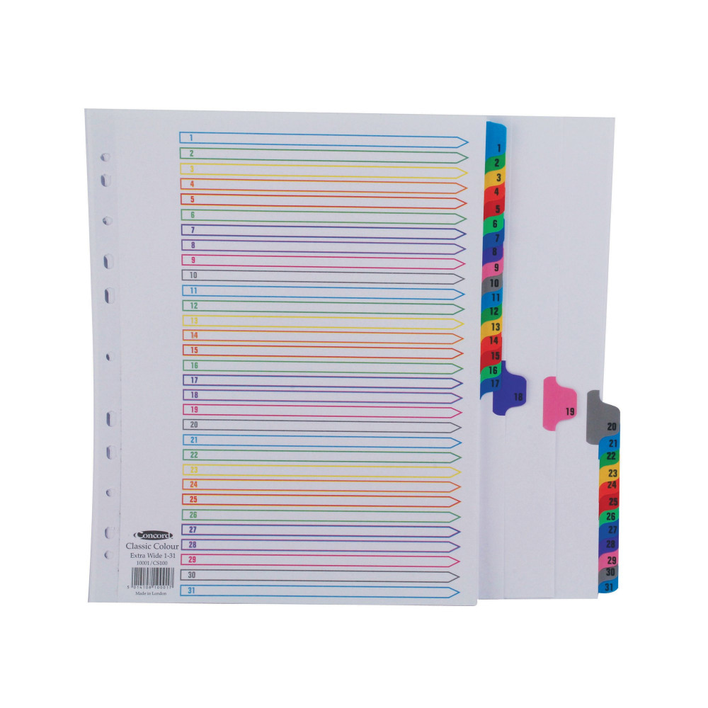 CONCORD INDEX 1-31 A4 AST COL TABS