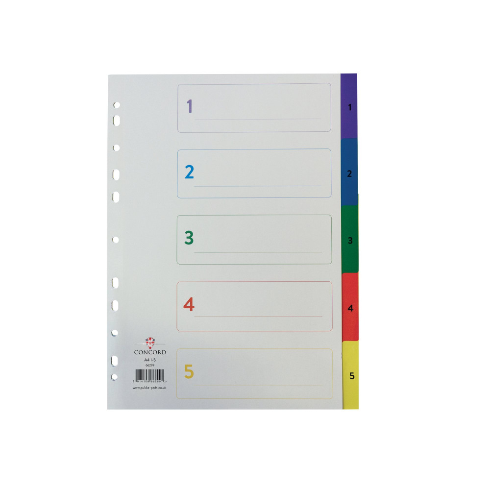 CONCORD P/PROP M/COL DIVIDER A4 1-5