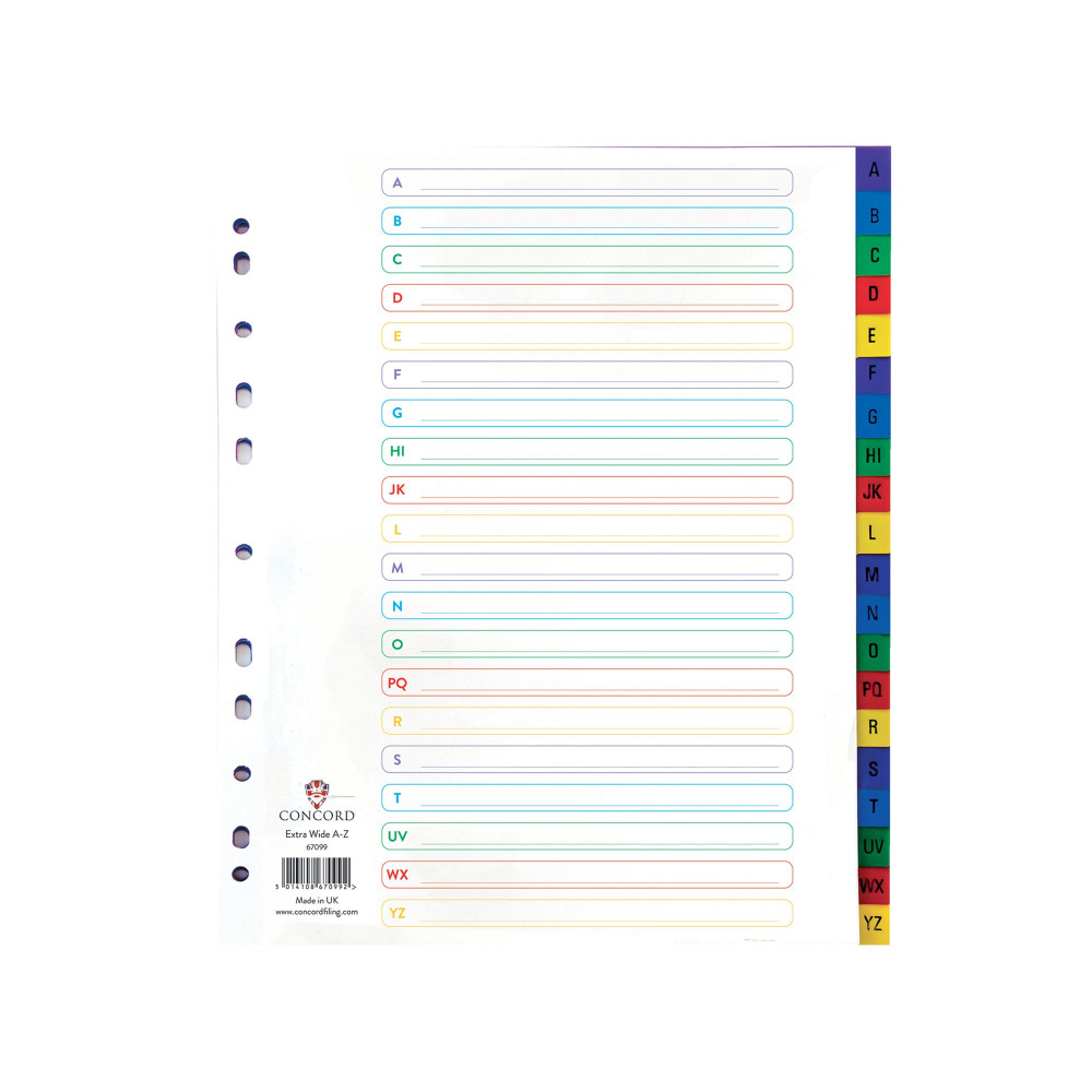 CONCORD INDEX A-Z A4 EW PP MCOL