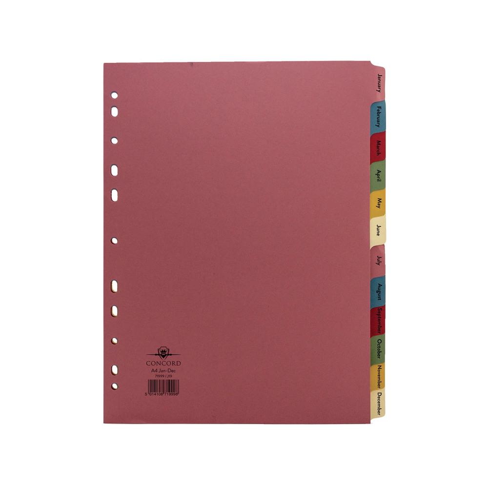 CONCORD DVDR JAN-DEC A4 PASTEL PK10