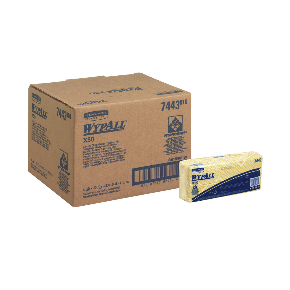 WYPALL X50 CLEANING CLOTHS YLW PK50