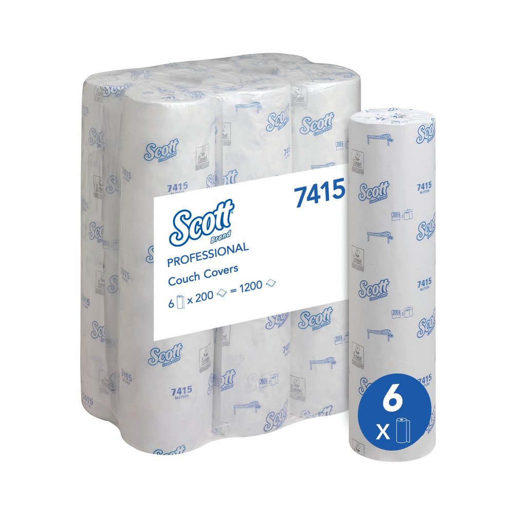 SCOTT L20 HYGIENE COUCH ROLL WHT PK6
