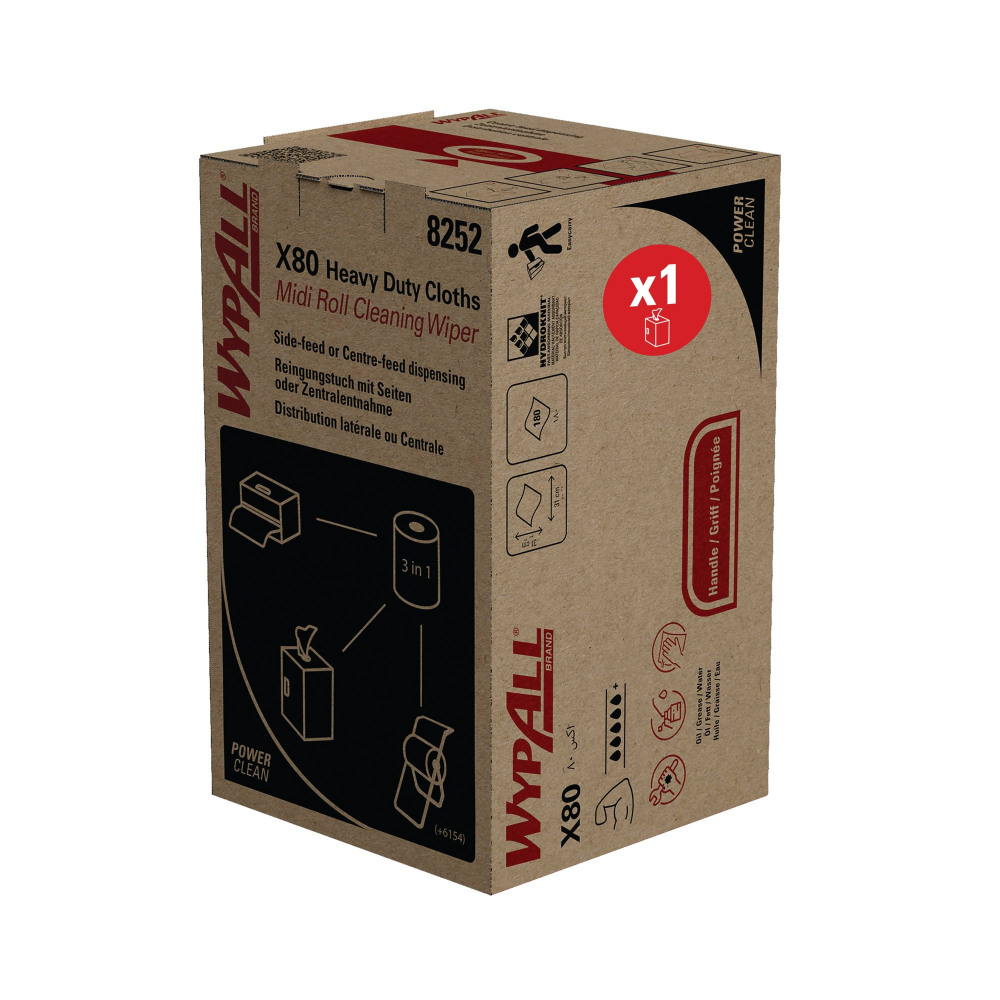 WYPALL X80 POWER CLEAN MIDI ROLL WHT