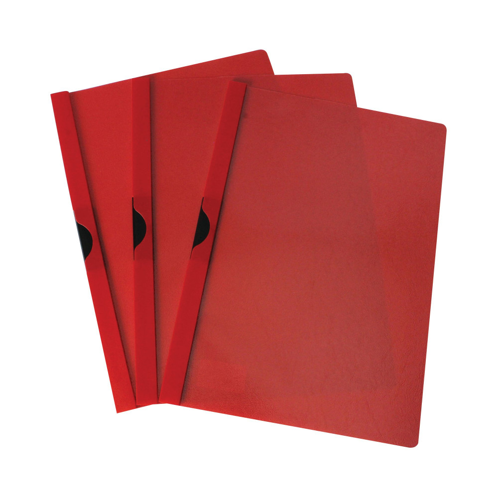 Q-CONNECT CLIP FILE 3MM RED BX OF 25