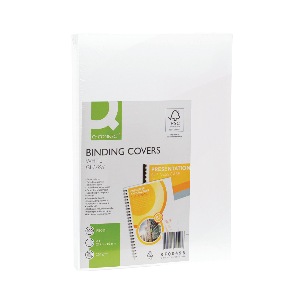 Q-CONNECT A4 WHITE BINDING COVERS