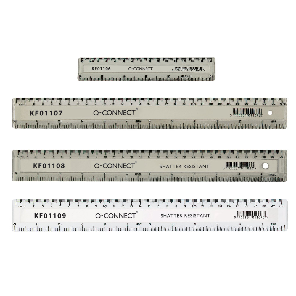 Q-CONNECT METR/IMP RULER CLEAR 150MM