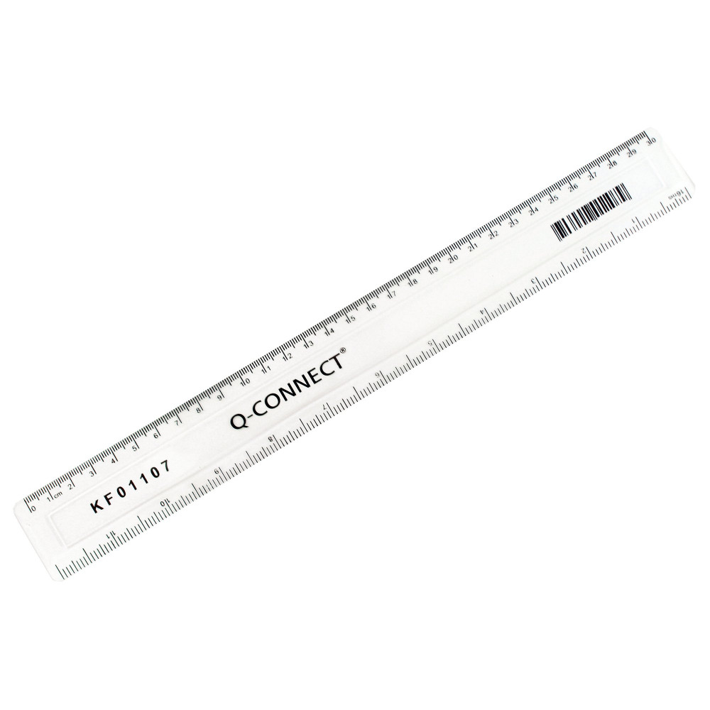 Q-CONNECT RULER 300MM CLEAR