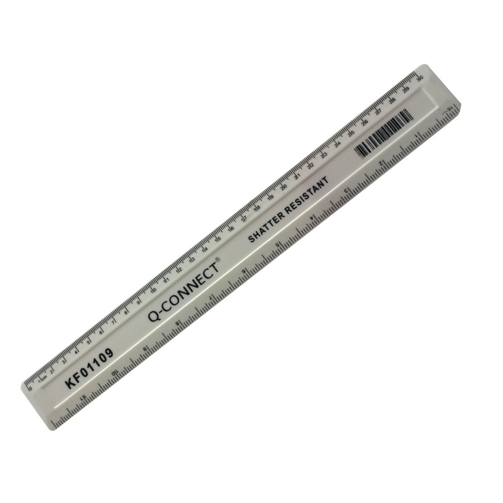 Q-CONNECT RULER SHATTERPROOF WHITE