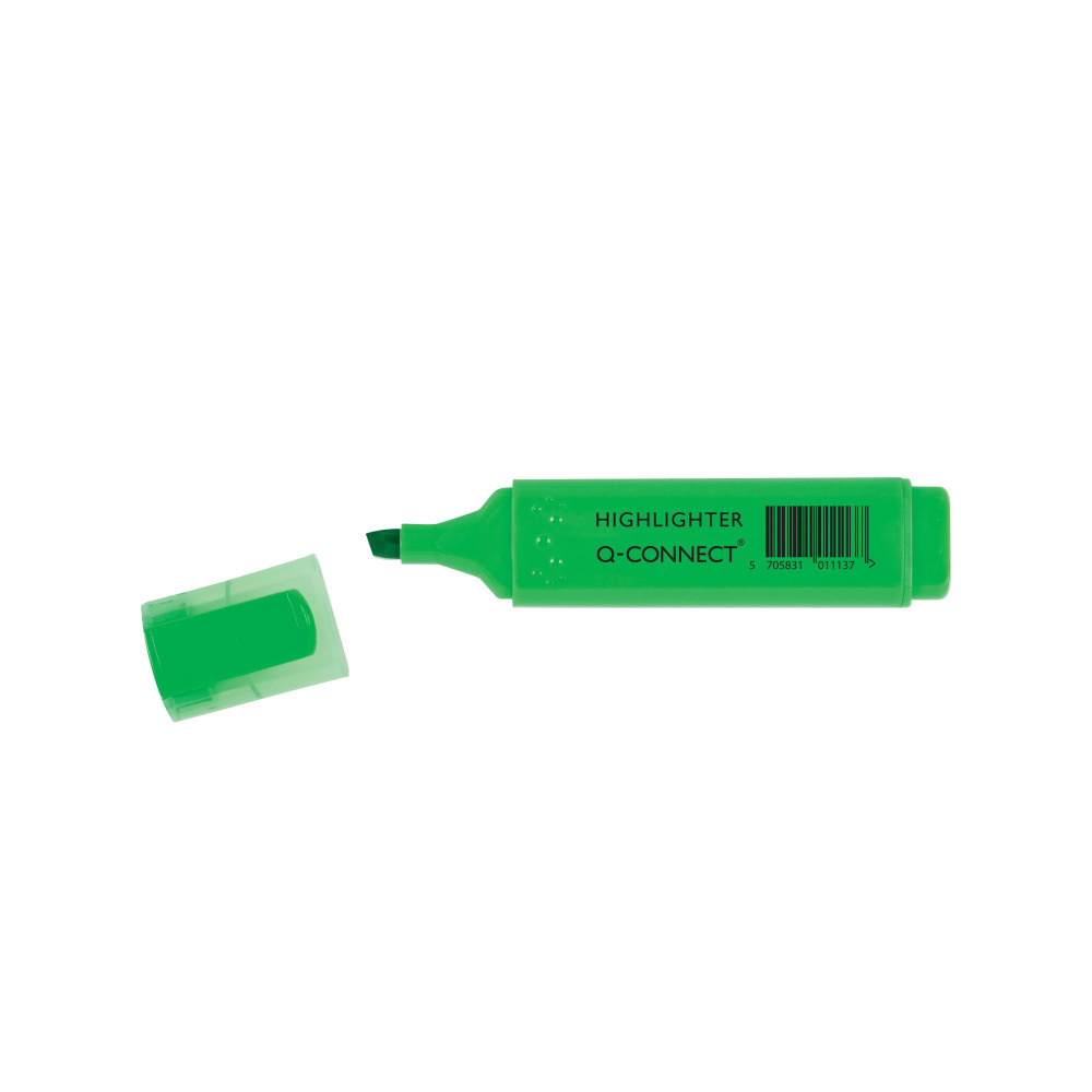 Q-CONNECT HIGHLIGHTER PEN GREEN PK10