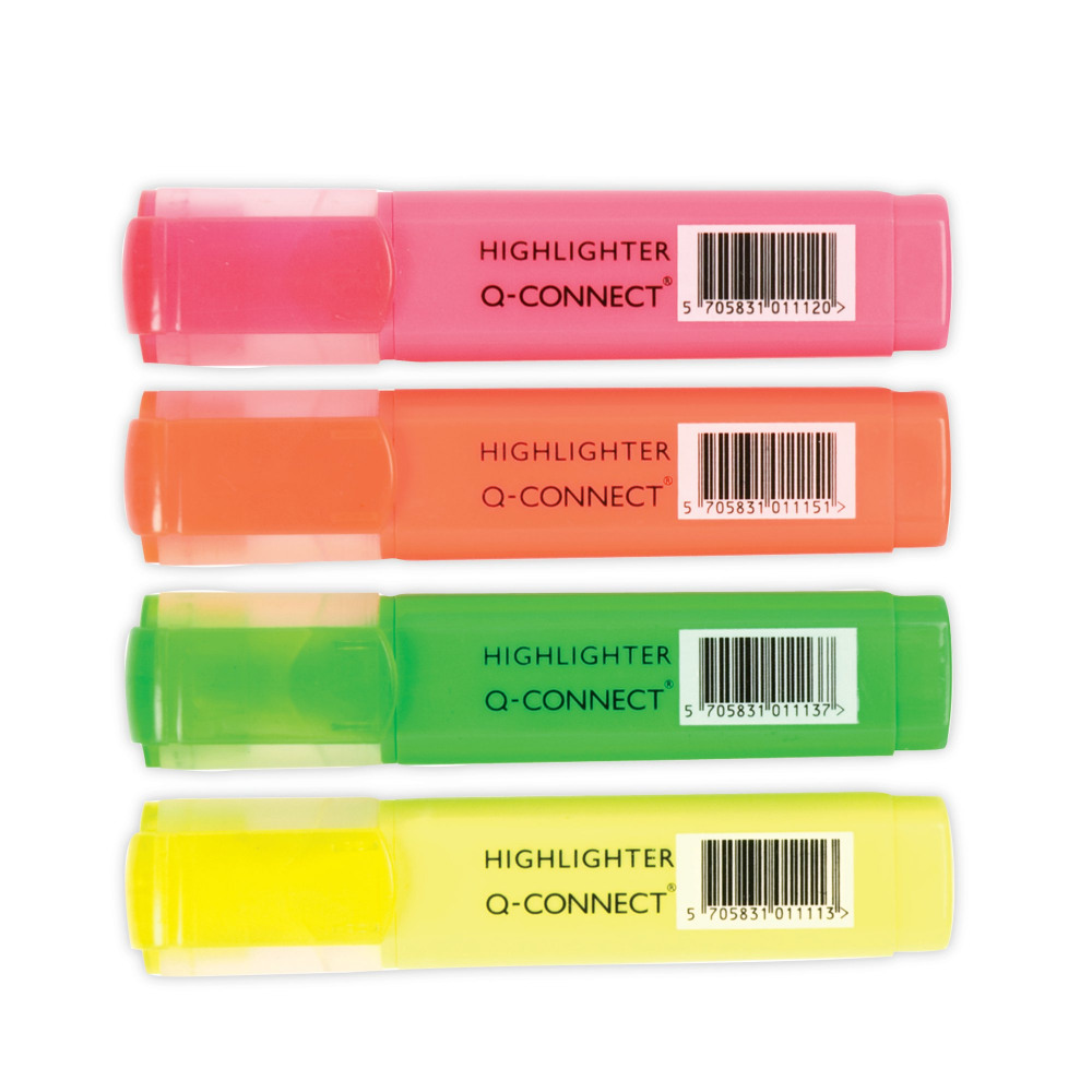 Q-CONNECT HIGHLIGHTER PEN ASST P4