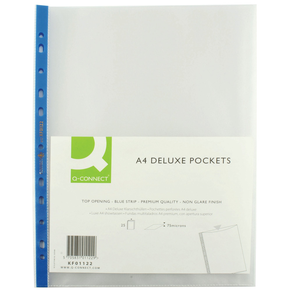 PUNCHED POCK A4 TOP-OPENING PK25 BLU