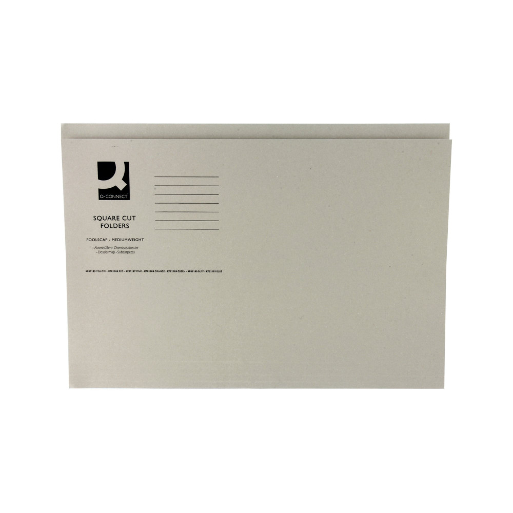 Q CONNECT SQ CUT FLDR FC BUFF PK100