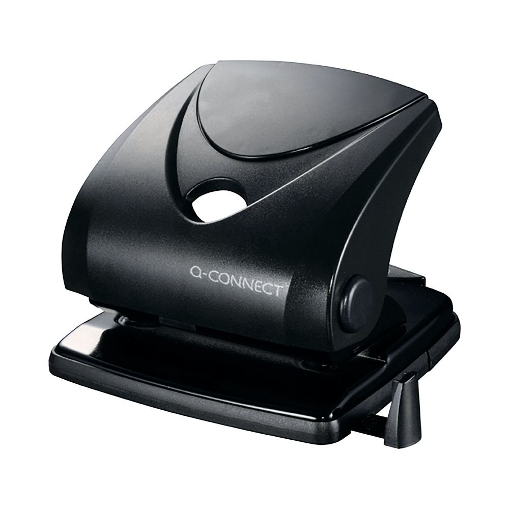 Q-CONNECT STD DUTY HOLE PUNCH BLACK