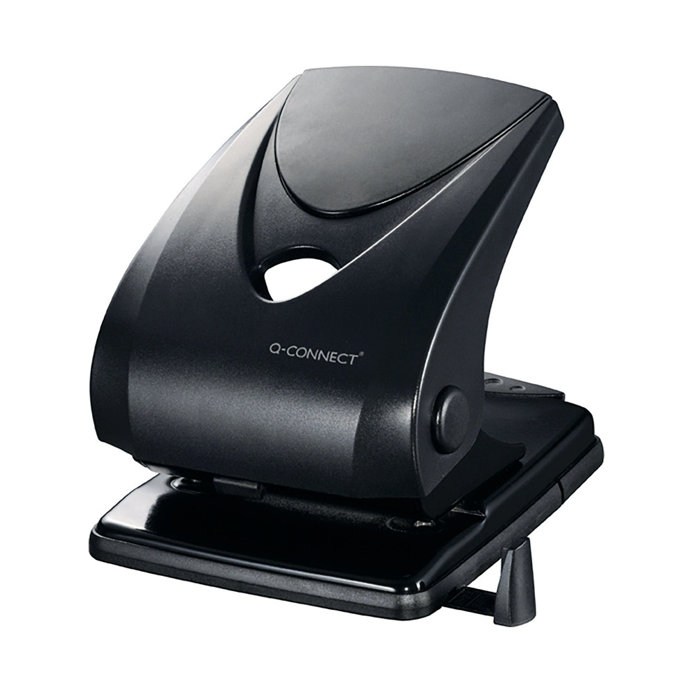 Q-CONNECT HEAVY DUTY HOLE PUNCH BLK