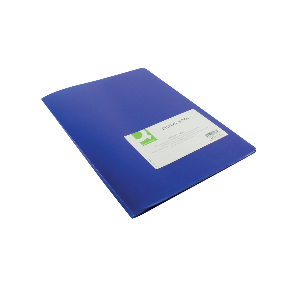 Q-CONNECT DISPLAY BOOK 10 POCKET BLU