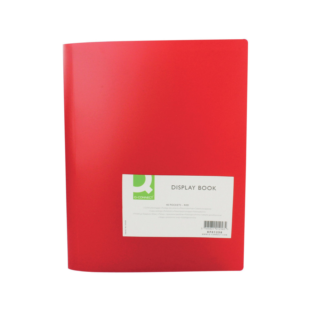 Q-CONNECT DSP BOOK 40 POCKET RED