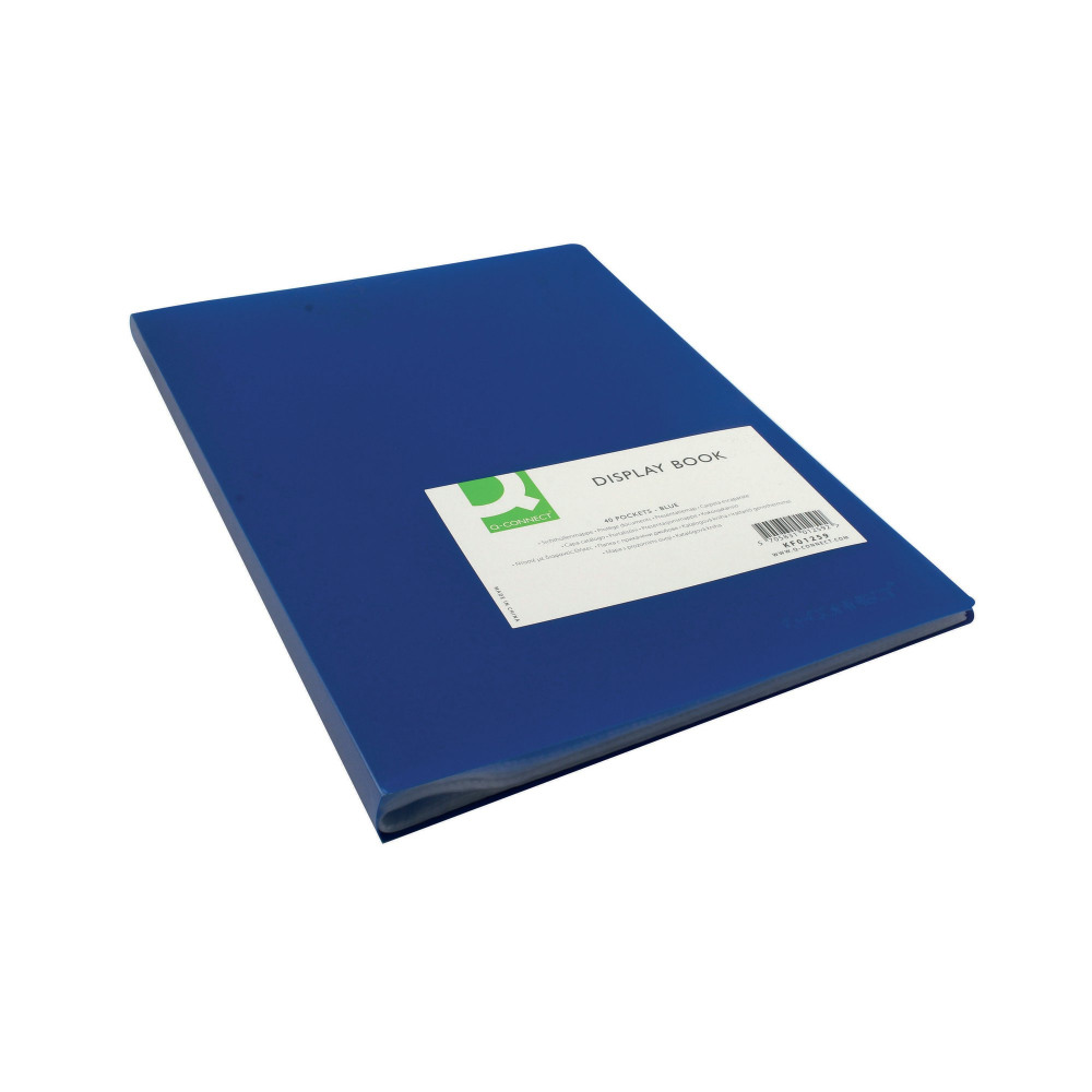 Q-CONNECT DISPLAY BOOK 40 POCKET BLU