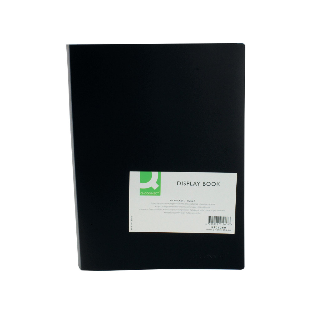 Q-CONNECT DISPLAY BOOK 40 POCKET BLK