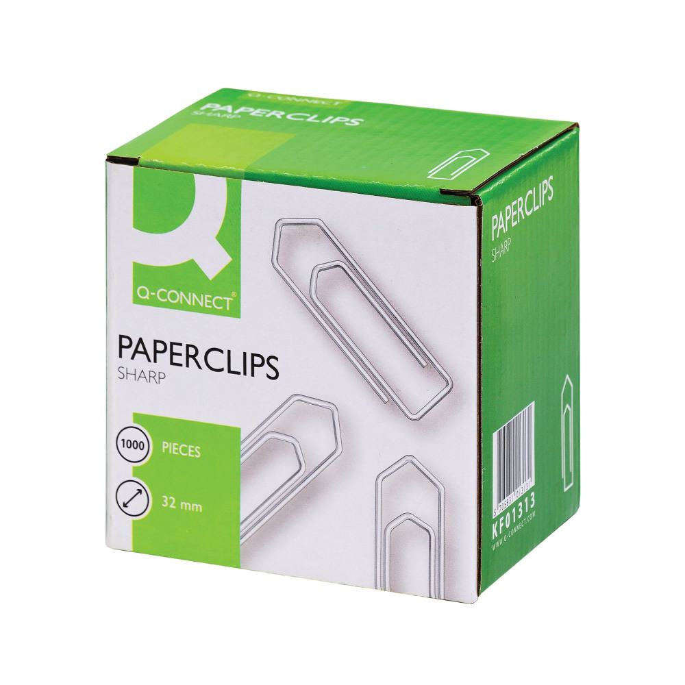 Q-CONNECT PCLIP NO TEAR STEEL PK1000