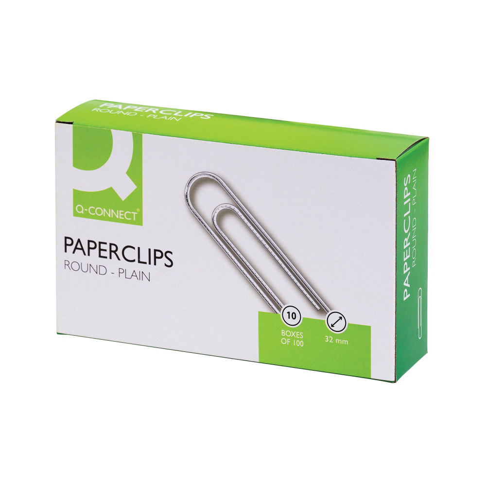 Q-CONNECT 32MM 100 PAPERCLIP PK10
