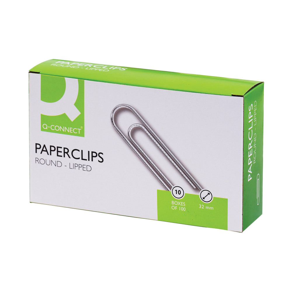 Q-CONNECT PCLIP 32MM LIPPED 10/100