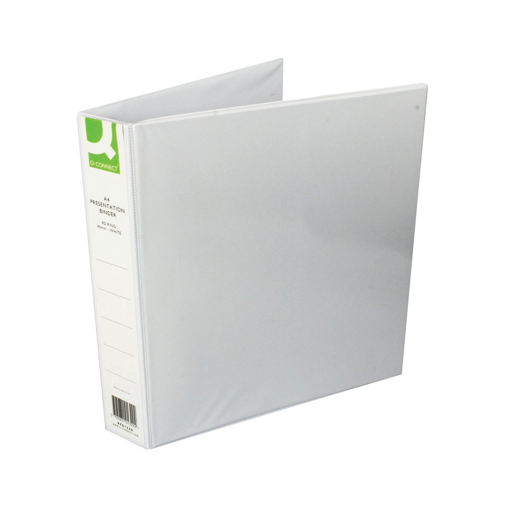 Q-CONNECT 4D-RBINDER 40MM A4 WHT PK6