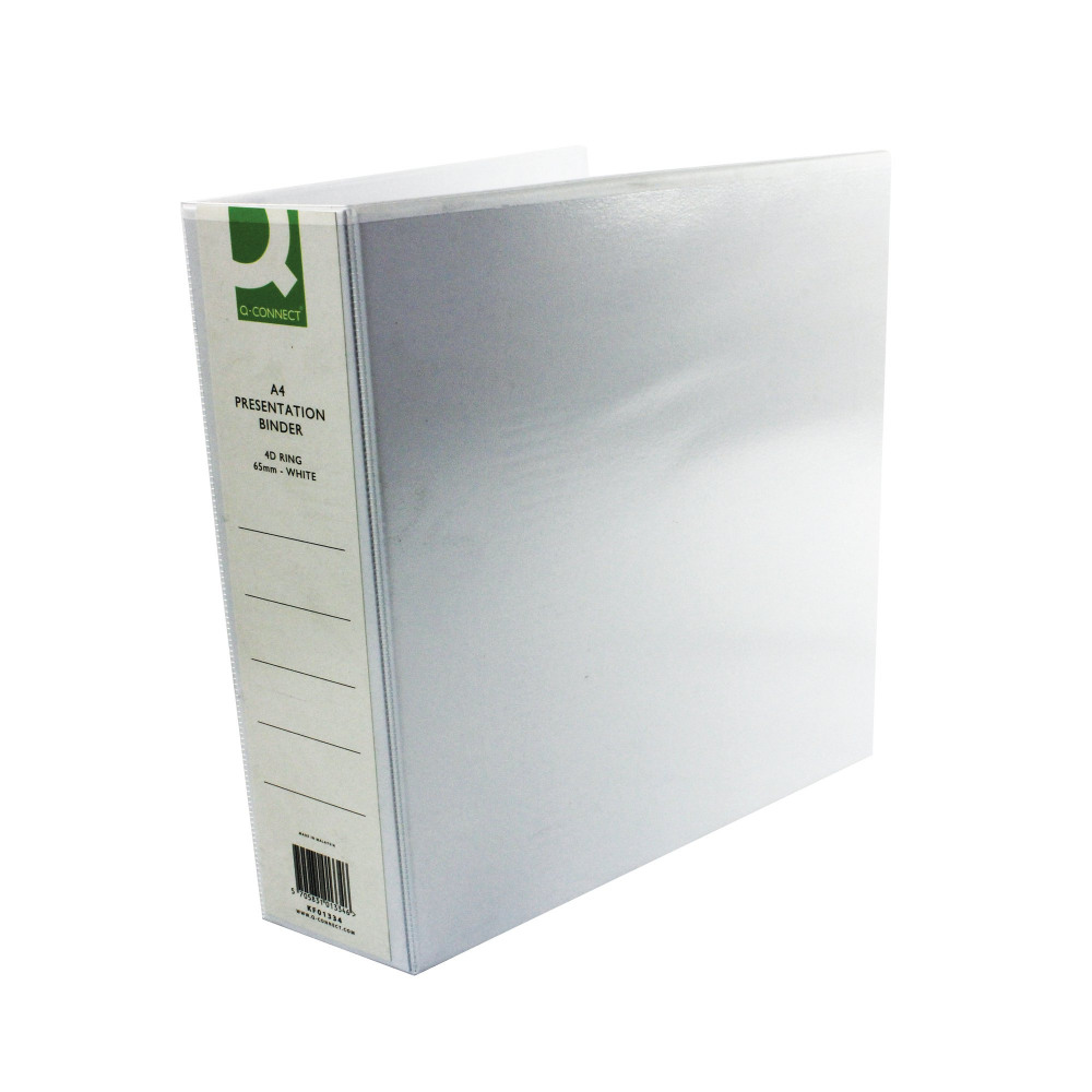 Q-CONNECT 4D-RBINDER 65MM A4 WHT PK6
