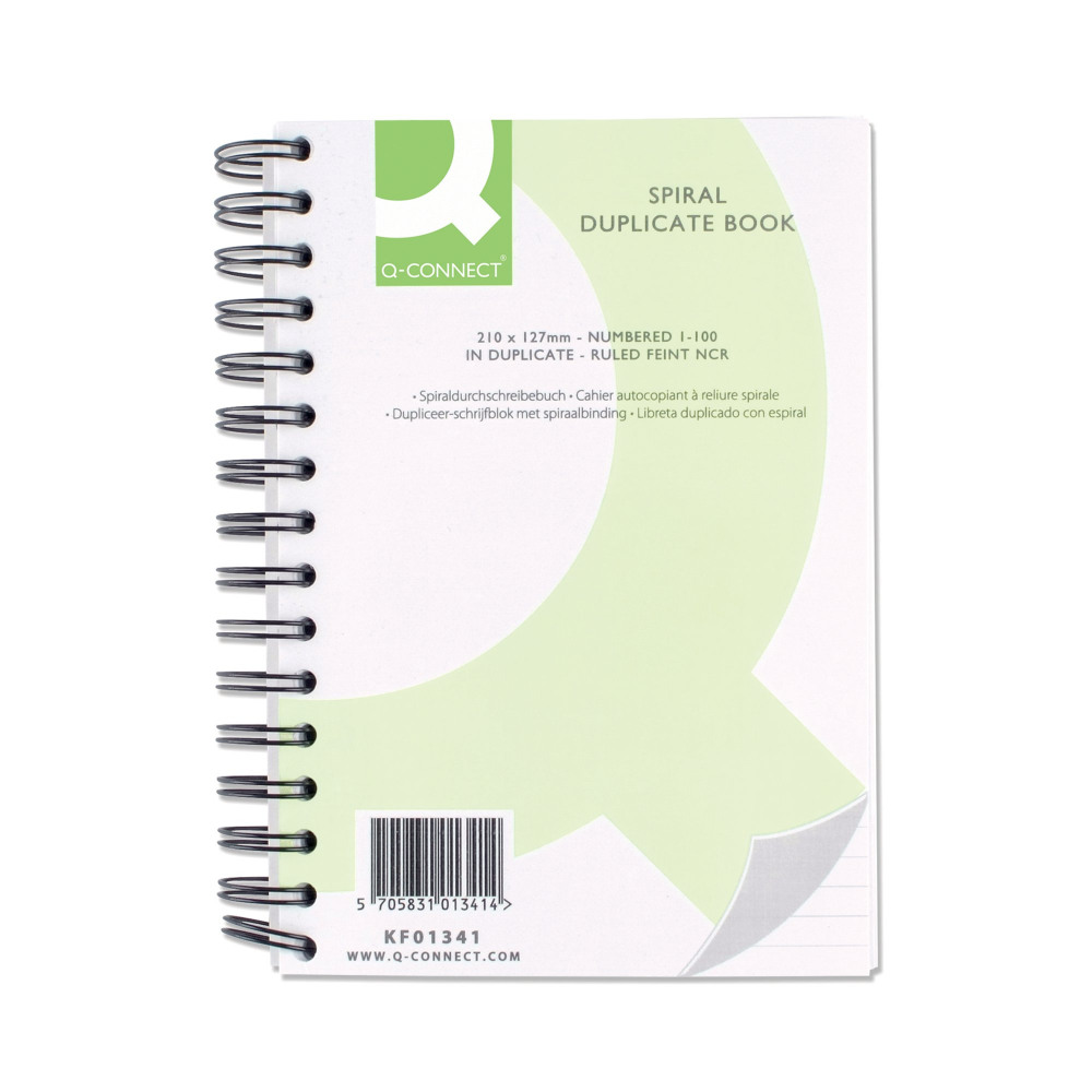 Q-CONNECT WIRO DUP BOOK 210X127MM