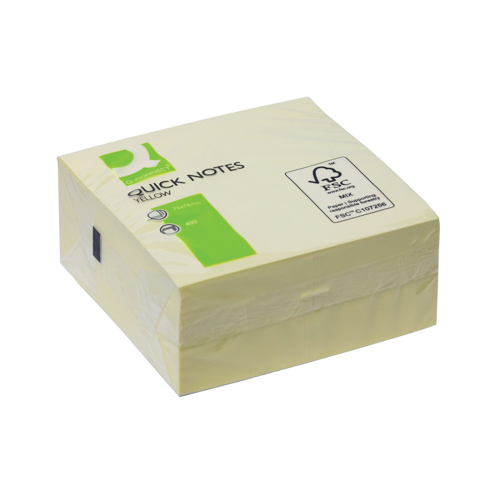 Q-CONNECT YELLOW QUICK NOTE CUBE