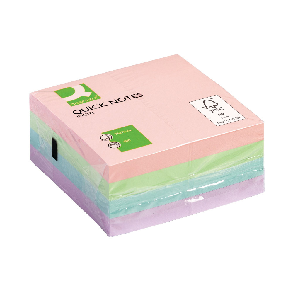 Q-CONNECT PASTEL QUICK NOTE CUBE