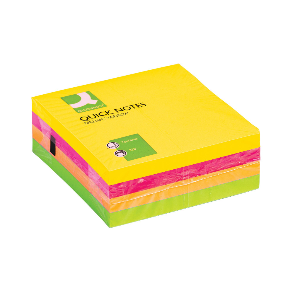 Q-CONNECT NEON QUICK NOTE CUBE