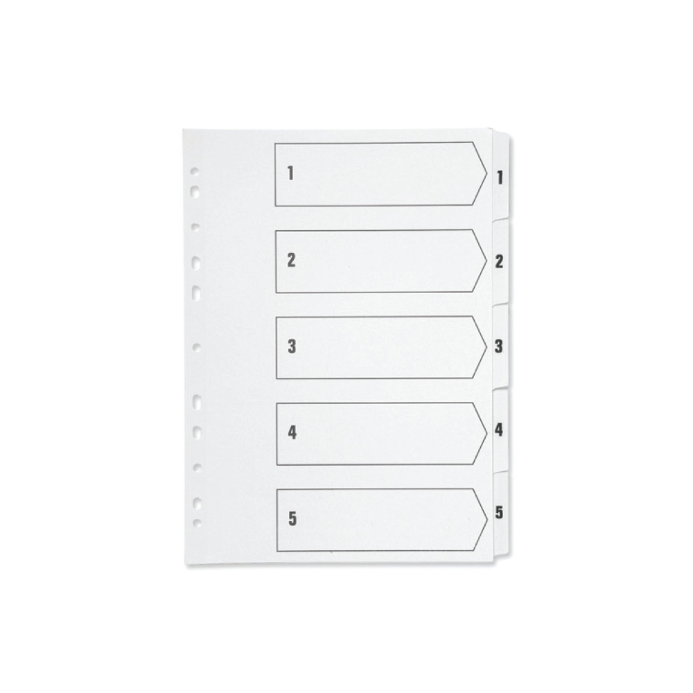Q-CONNECT INDEX A4 MLTI-PNCHD WHITE