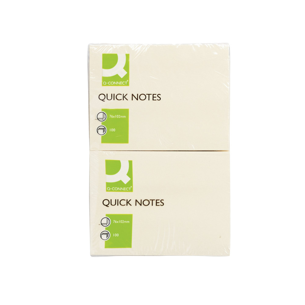 Q-CONNECT STICKY NOTE 76X102MM PK12