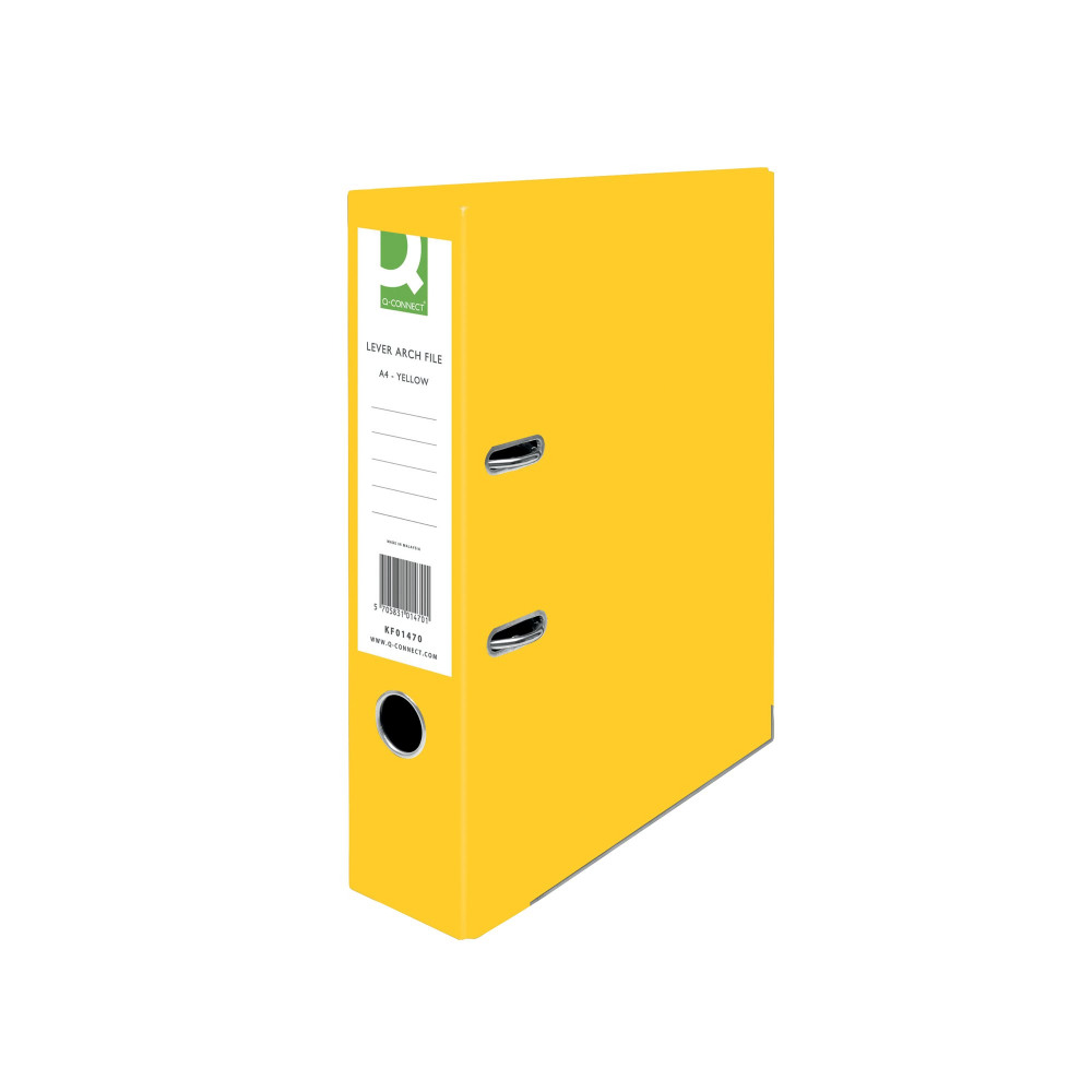 Q-CONNECT LEVERARCH PPRB A4 YLW PK10