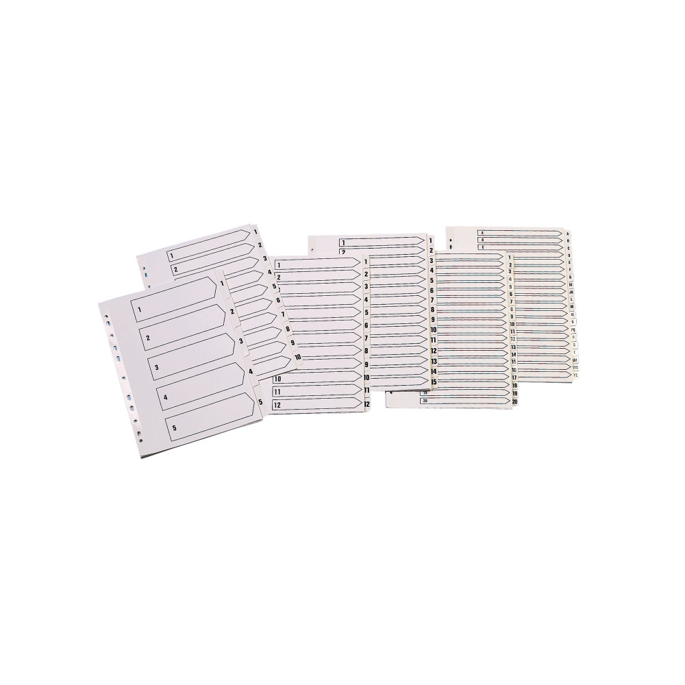 Q-CONNECT 1-5 INDEX CLEAR TAB WHT