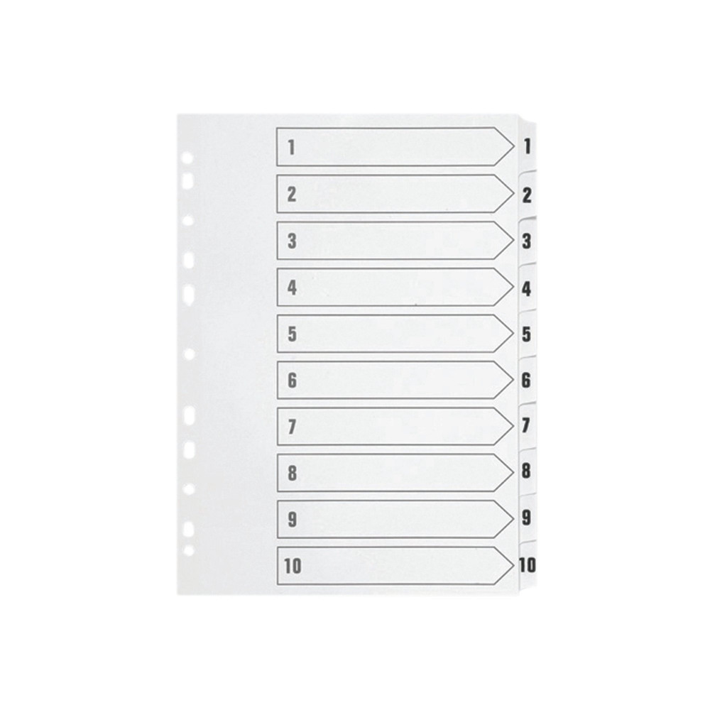 Q CONNECT INDEX 1-10 BRD REINF WHITE