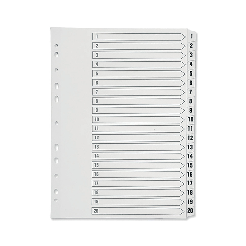 Q-CONNECT INDEX 1-20 BRD REINF WHITE