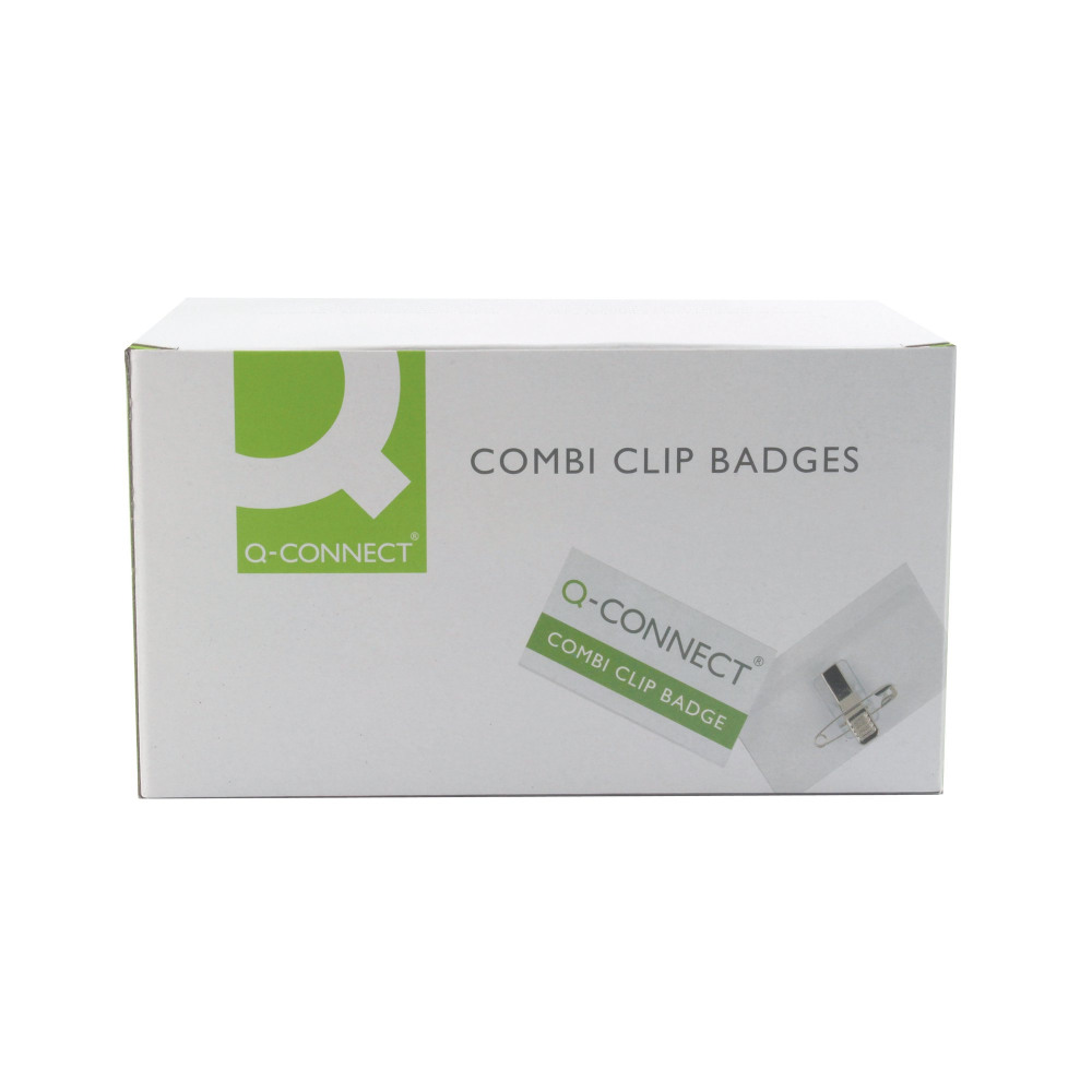 Q-CONNECT COMBI BADGE 40X75MM PK50