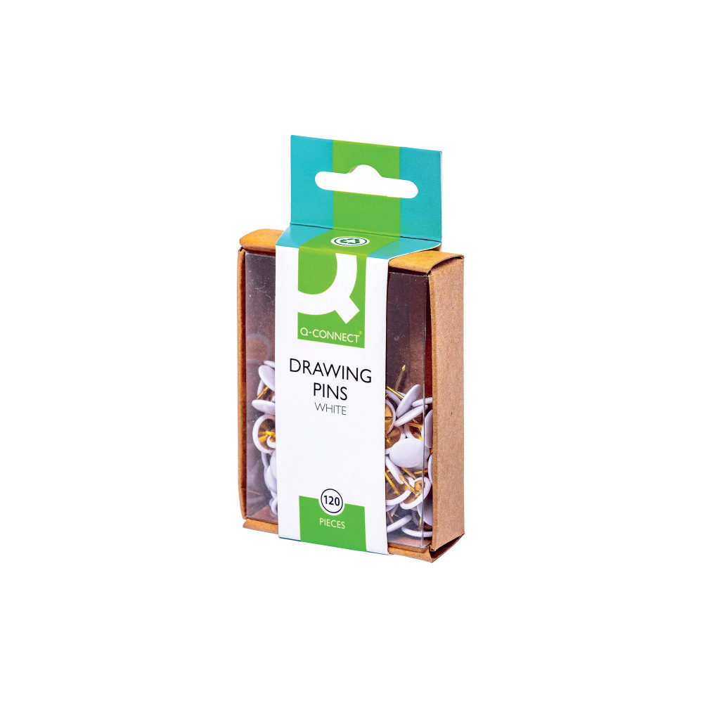 Q-CONNECT DRAWING PIN WHITE PK1200