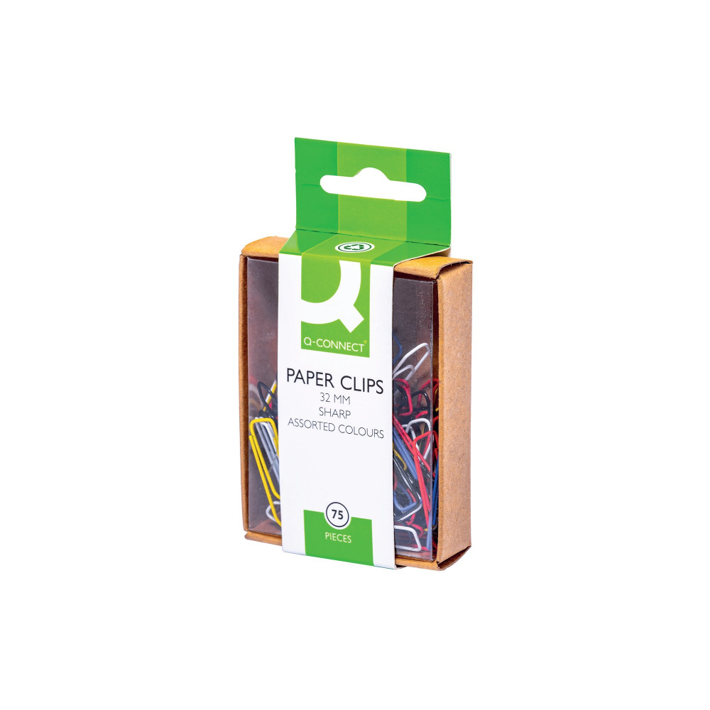 Q-CONNECT 32MM CLRD PAPERCLIP PK750