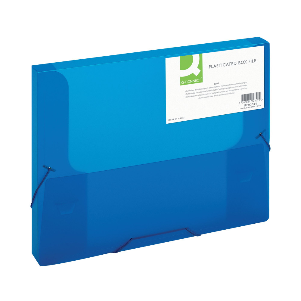 Q-CONNECT ELASTIC 25MM FOLDER A4 BLU