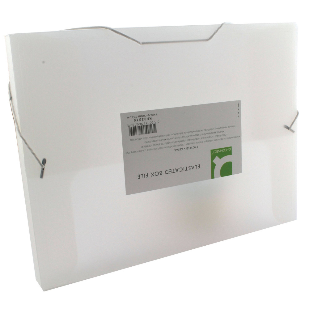 Q-CONNECT ELASTIC 25MM FOLDER A4 CLR