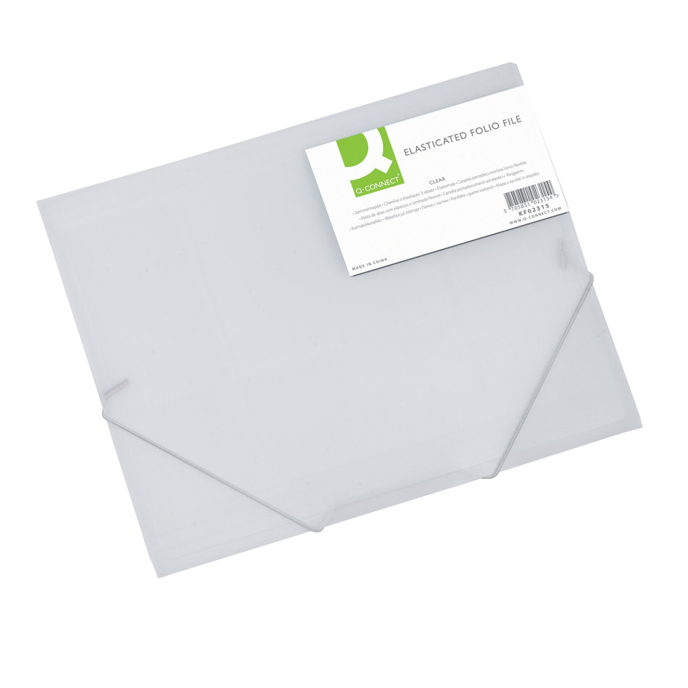Q-CONNECT ELASTICATED FOLDER A4 CLR