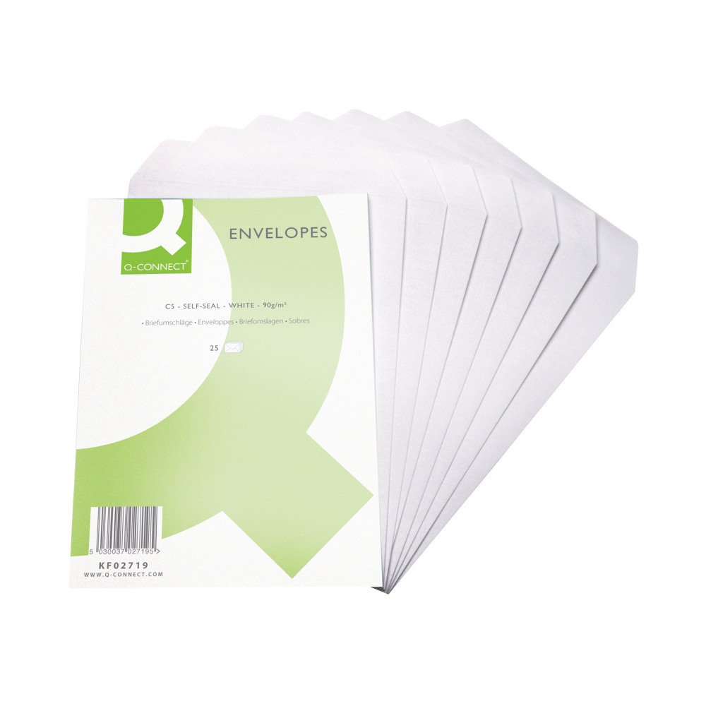 Q-CONNECT ENVELOPE C5 90GSM WHITE