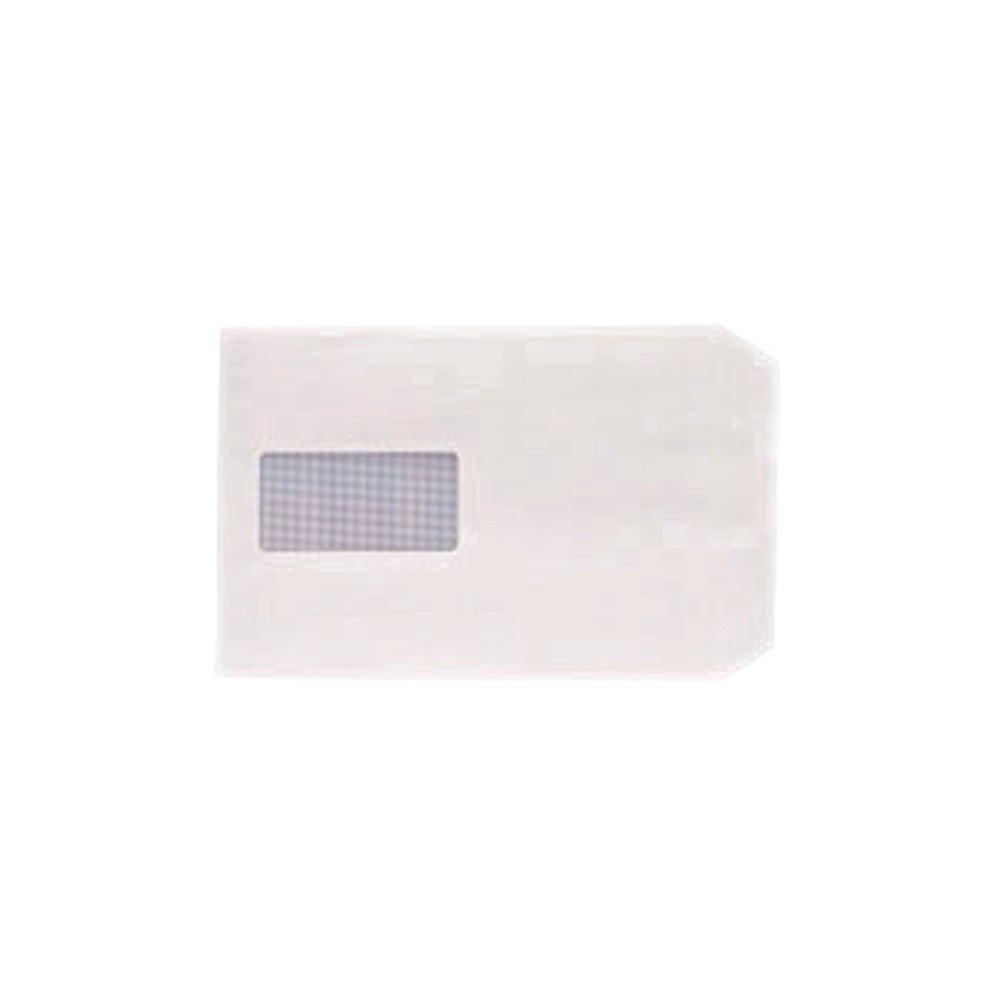 C5 ENVELOPE WDW PKT 100GSM WHT PK500