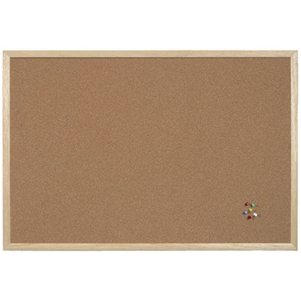 Q-CONNECT CORK BOARD WOODEN FRAME