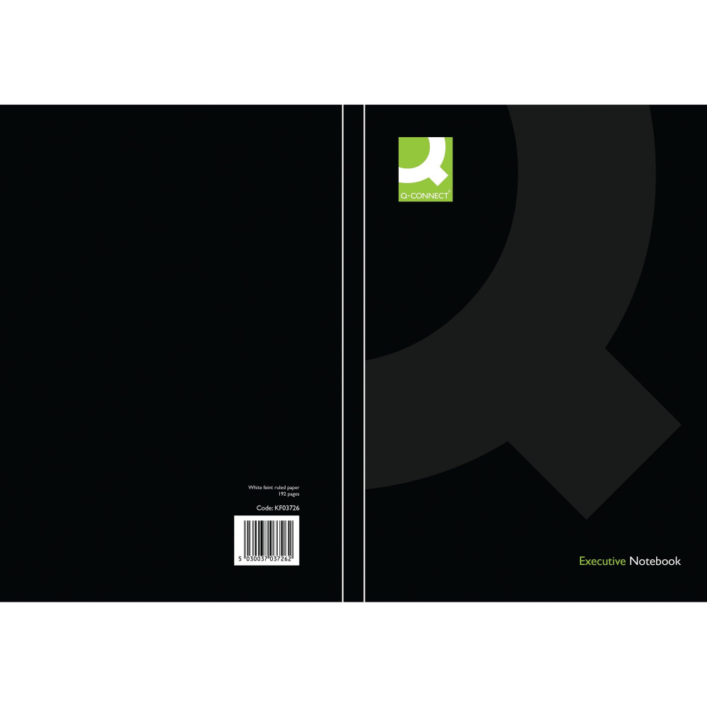 QCONNECT CASEBOUND A5 HB BLACK PK3