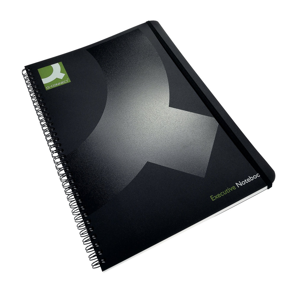 QCONNECT WIREBOUND A4 PP BLACK PK3